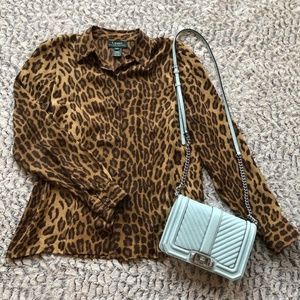 ‼️trendy‼️ Lauren Ralph Lauren Leopard Silk Blouse